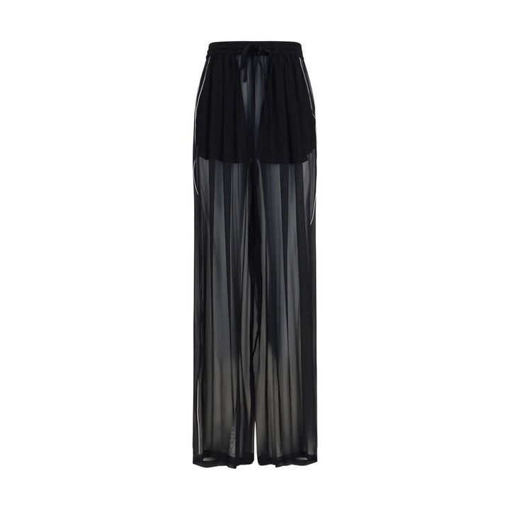 Dolce &amp; Gabbana Black Silk Casual Pants