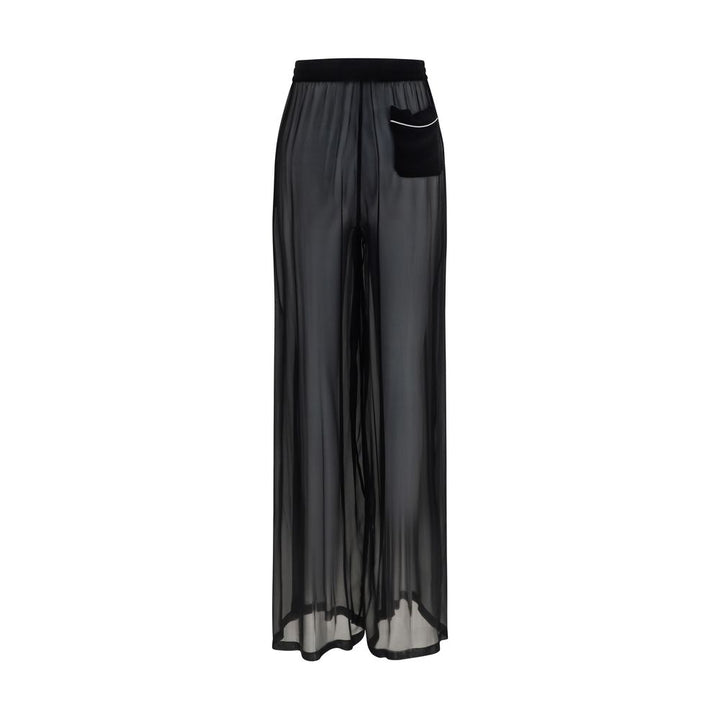 Dolce &amp; Gabbana Black Silk Casual Pants