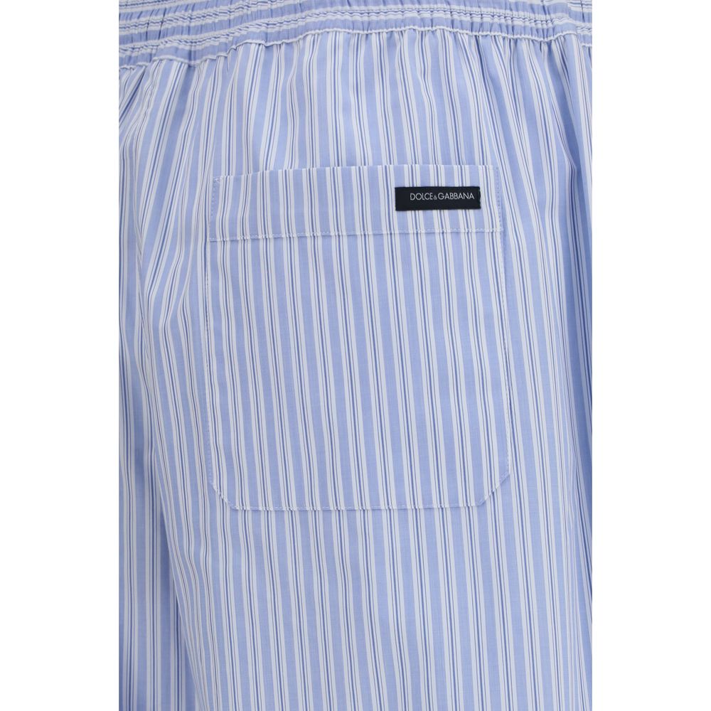 Dolce &amp; Gabbana Blue Cotton Casual Pants