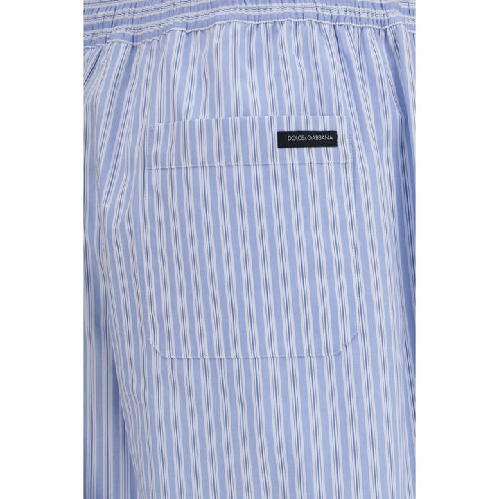 Dolce &amp; Gabbana Blue Cotton Casual Pants