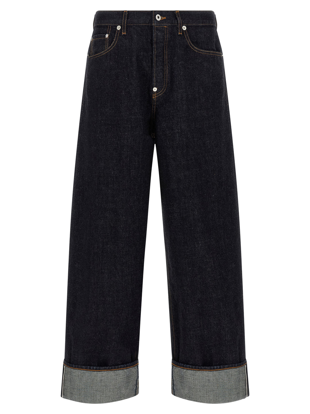 Kenzo Blue Cotton Straight-Leg Jeans