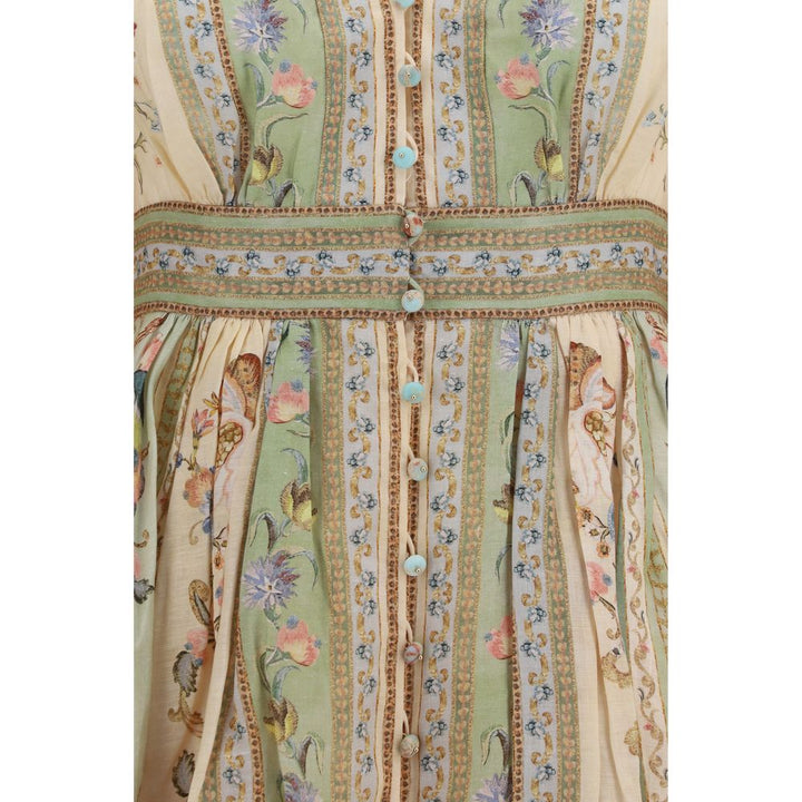 Zimmermann Multicolor Linen Casual Dress