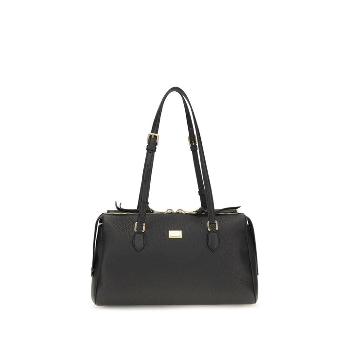 Dolce &amp; Gabbana Black Calf Leather Bos Taurus Shoulder Bag