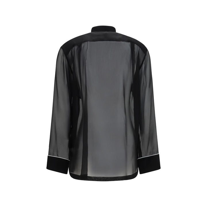 Dolce &amp; Gabbana Black Silk Shirt