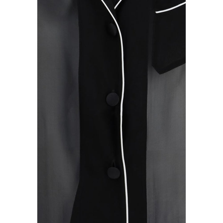 Dolce &amp; Gabbana Black Silk Shirt