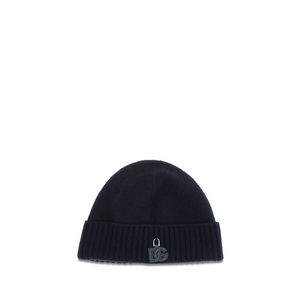 Dolce &amp; Gabbana Black Wool Oves Aries Beanie
