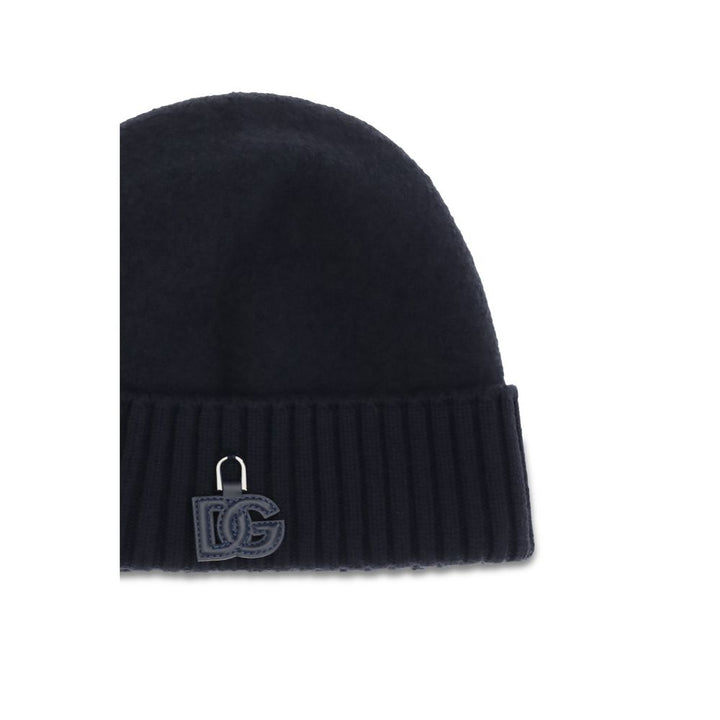 Dolce &amp; Gabbana Black Wool Oves Aries Beanie
