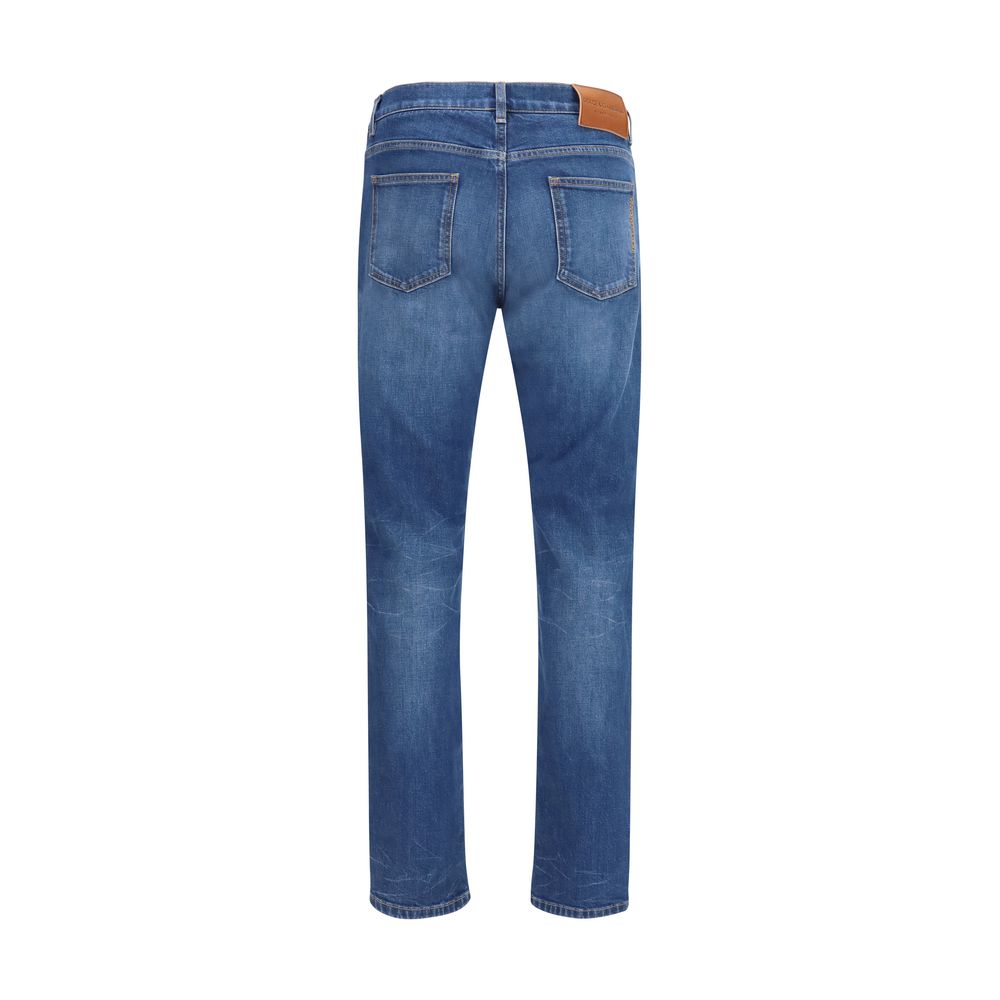 Dolce &amp; Gabbana Blue Cotton Slim Fit Jeans