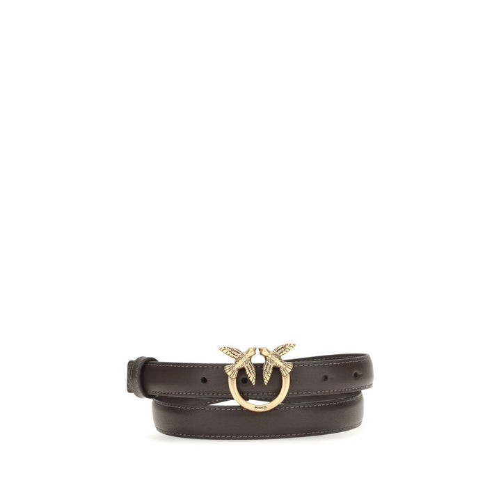 PINKO Brown Calf Leather Bos Taurus Regular Belt