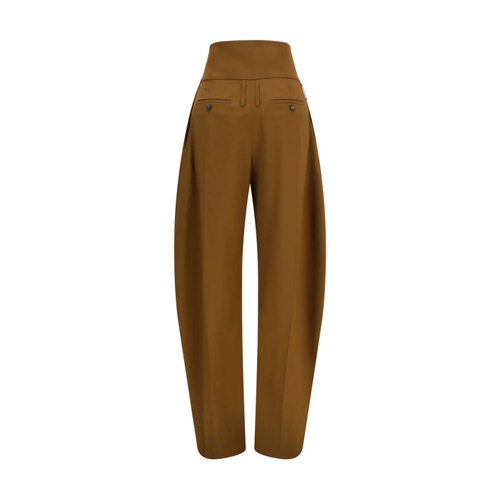 Ferragamo Brown Wool Oves Aries Casual Pants