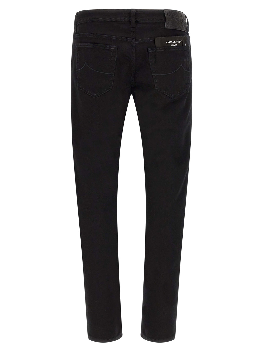 Jacob Cohen Black Cotton Straight-Leg Jeans