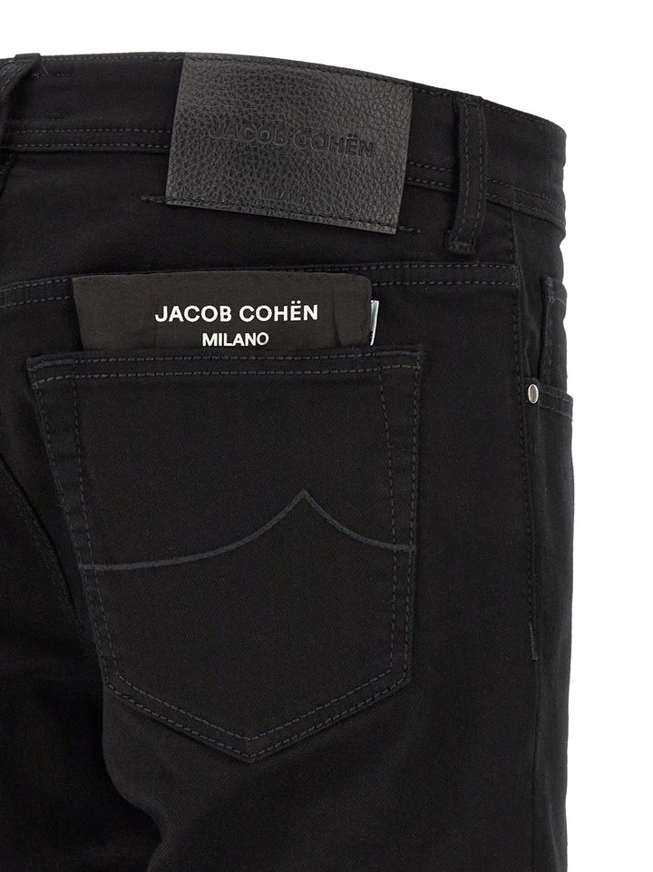 Jacob Cohen Black Cotton Straight-Leg Jeans