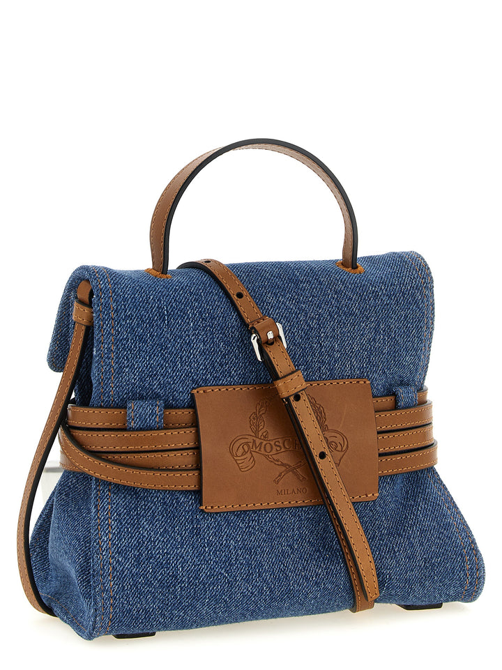 Moschino Blue Cotton Handbag