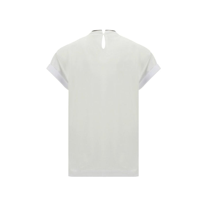 Brunello Cucinelli White Elastane T-Shirt
