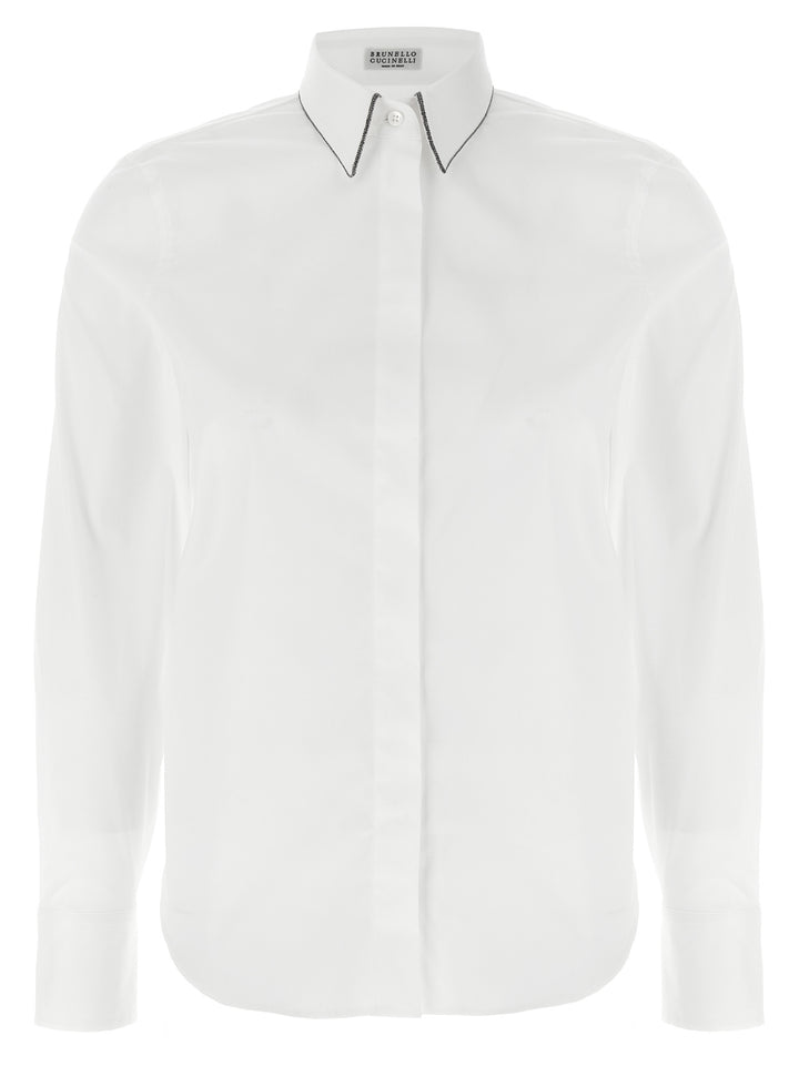 Brunello Cucinelli White Cotton Blouse