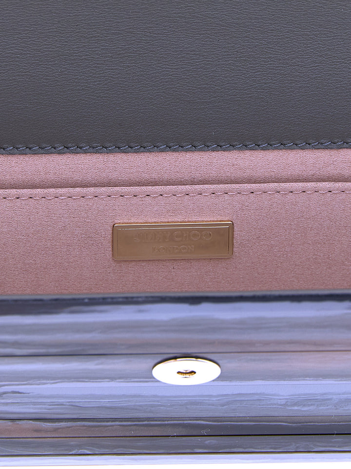 Jimmy Choo Gray Polyester Clutch Bag