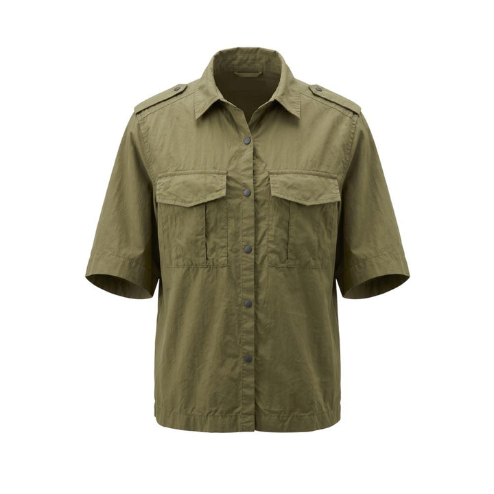 Mr&amp;Mrs Italy Green Cotton Women Shirt