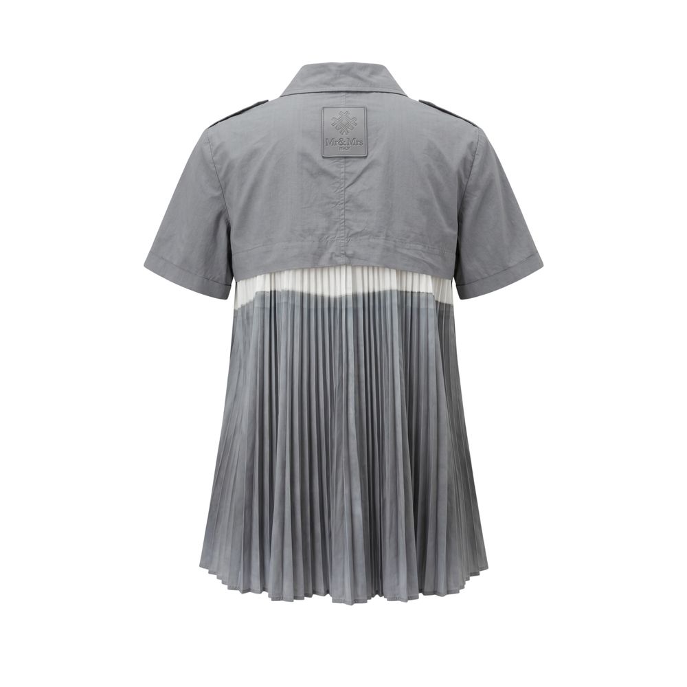 Mr&amp;Mrs Italy Grey Cotton Women Shirt