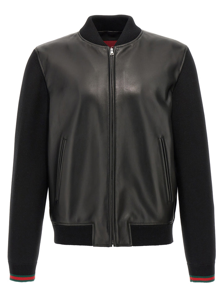 Gucci Black Lamb Leather Leather Jacket