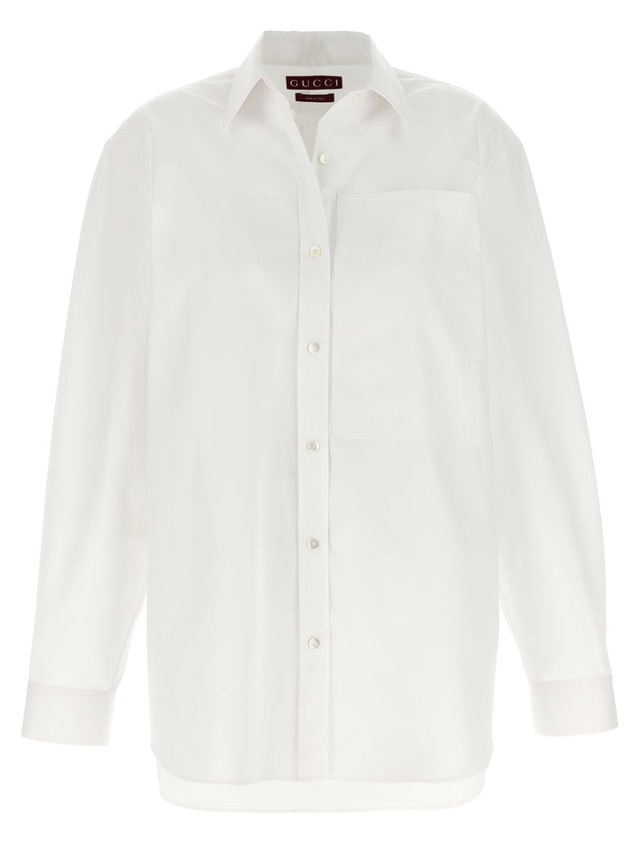 Gucci White Cotton Blouse