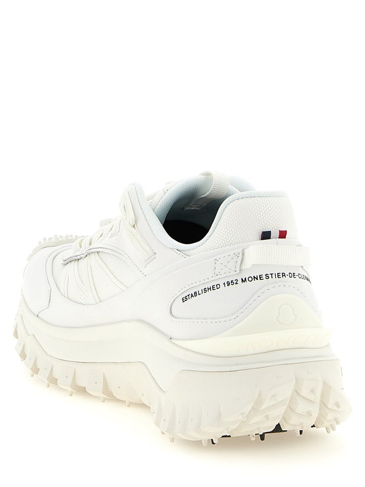 Moncler White Leather Athletic Sneakers