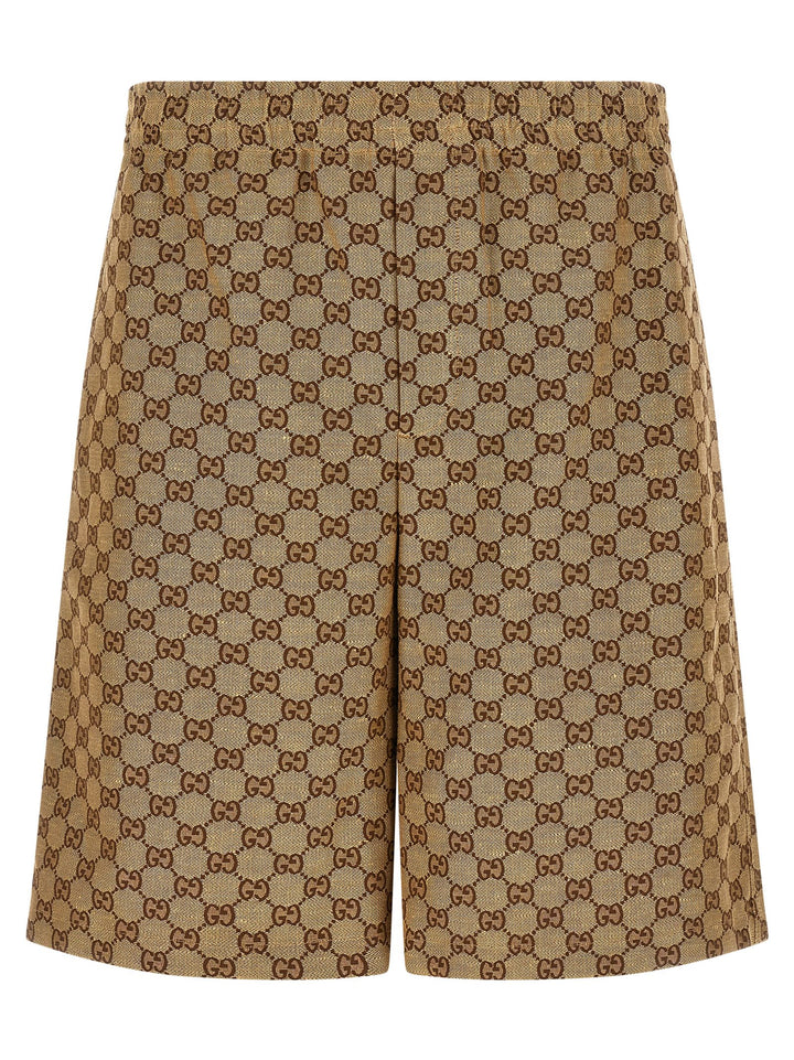 Gucci Beige Linen Bermuda Shorts