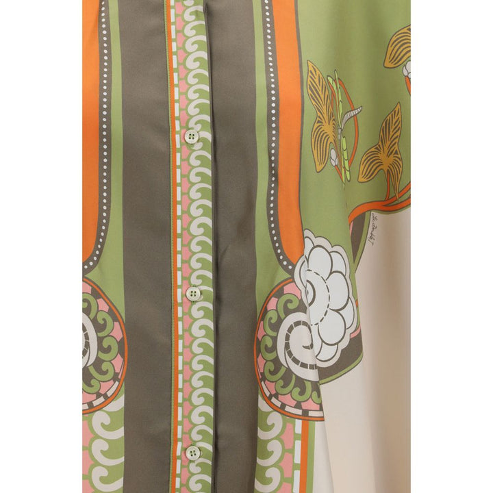 La Double J Multicolor Silk Pattern Shirt