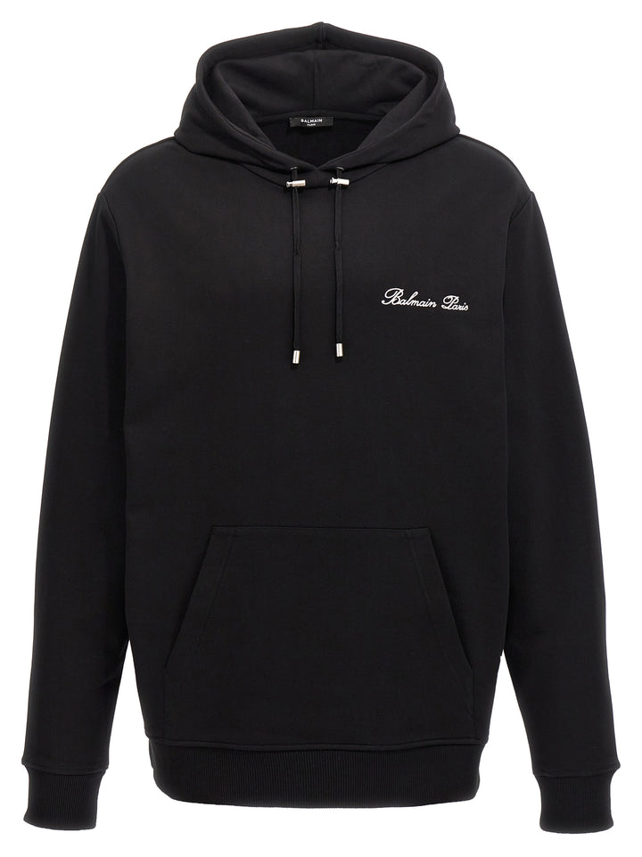 Balmain Black Cotton Sweatshirt