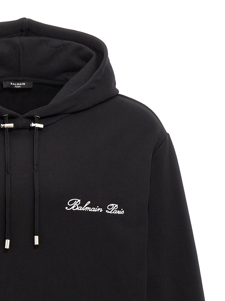Balmain Black Cotton Sweatshirt
