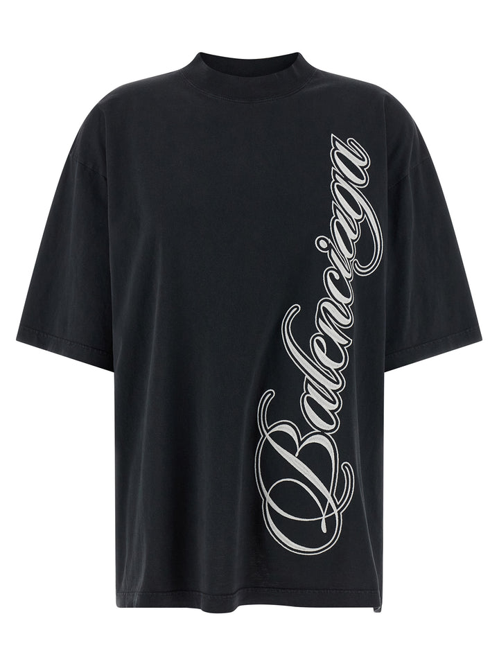 Balenciaga Black Cotton T-Shirt