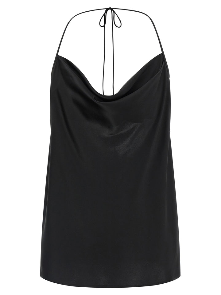 Valentino Garavani Black Silk Tank Tops