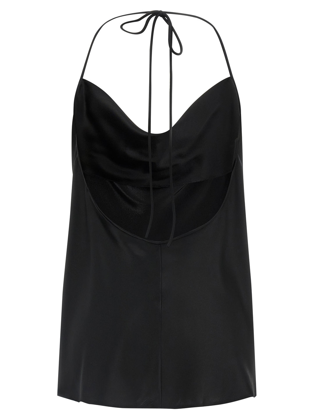 Valentino Garavani Black Silk Tank Tops