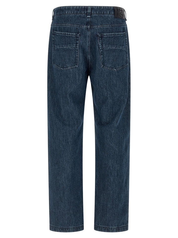 Fendi Blue Cotton Flared Jeans