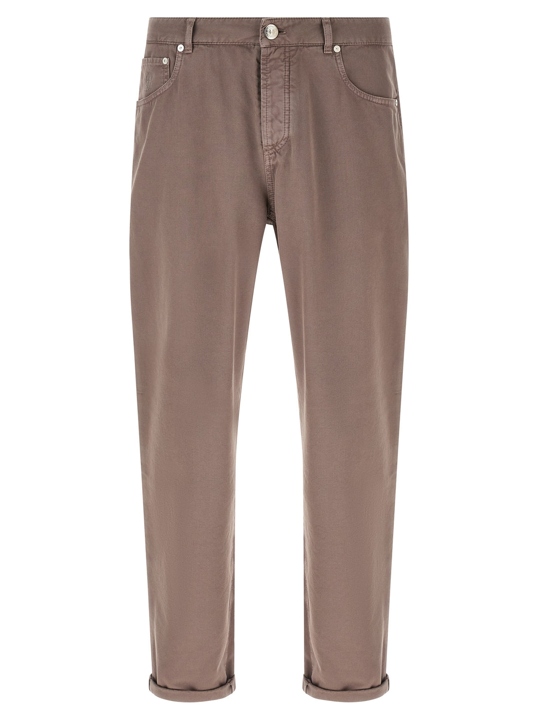 Brunello Cucinelli Brown Cotton Casual Pants