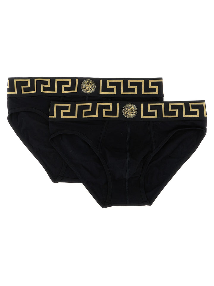 Versace Black Cotton Briefs