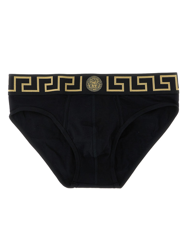 Versace Black Cotton Briefs