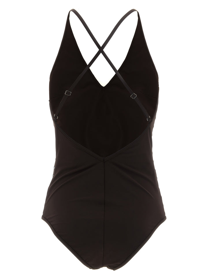 Brunello Cucinelli Brown Polyamide One-Piece Swimsuit