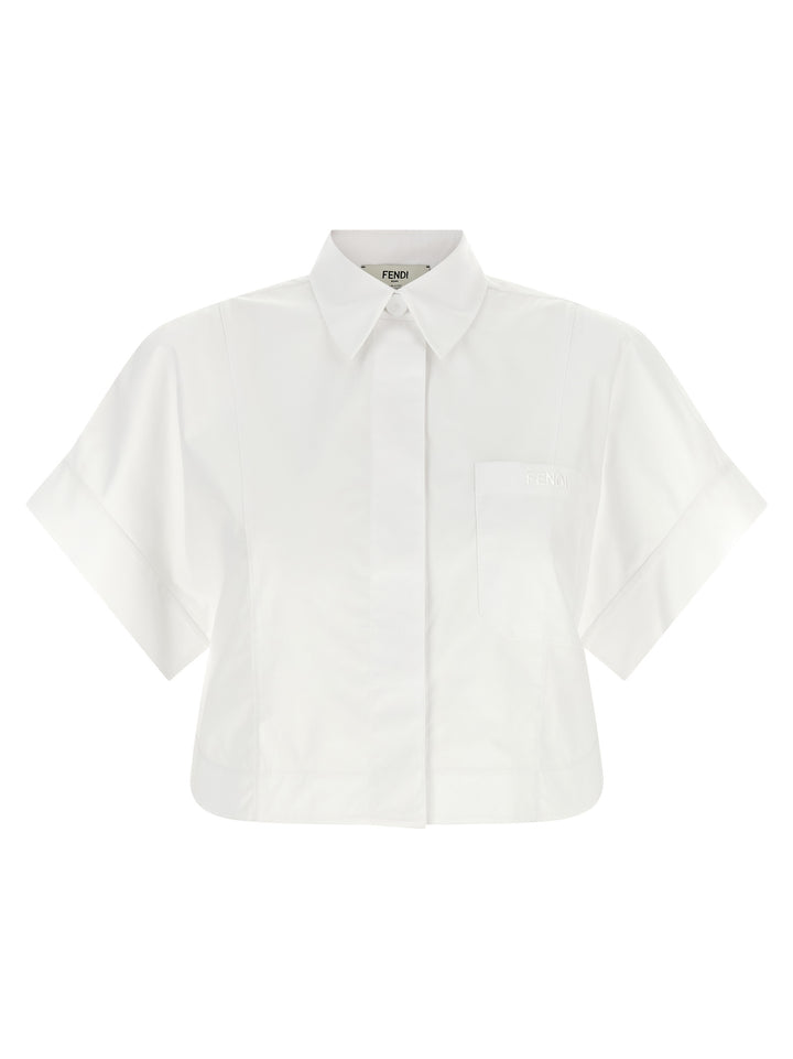 Fendi White Cotton Blouse