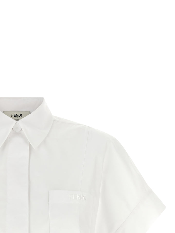 Fendi White Cotton Blouse