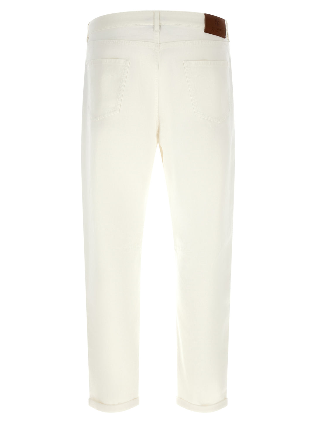 Brunello Cucinelli White Cotton Cropped Jeans