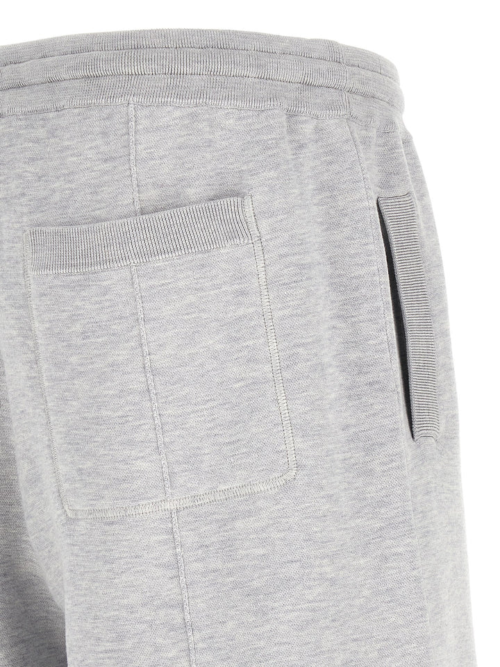Brunello Cucinelli Gray Silk Bermuda Shorts