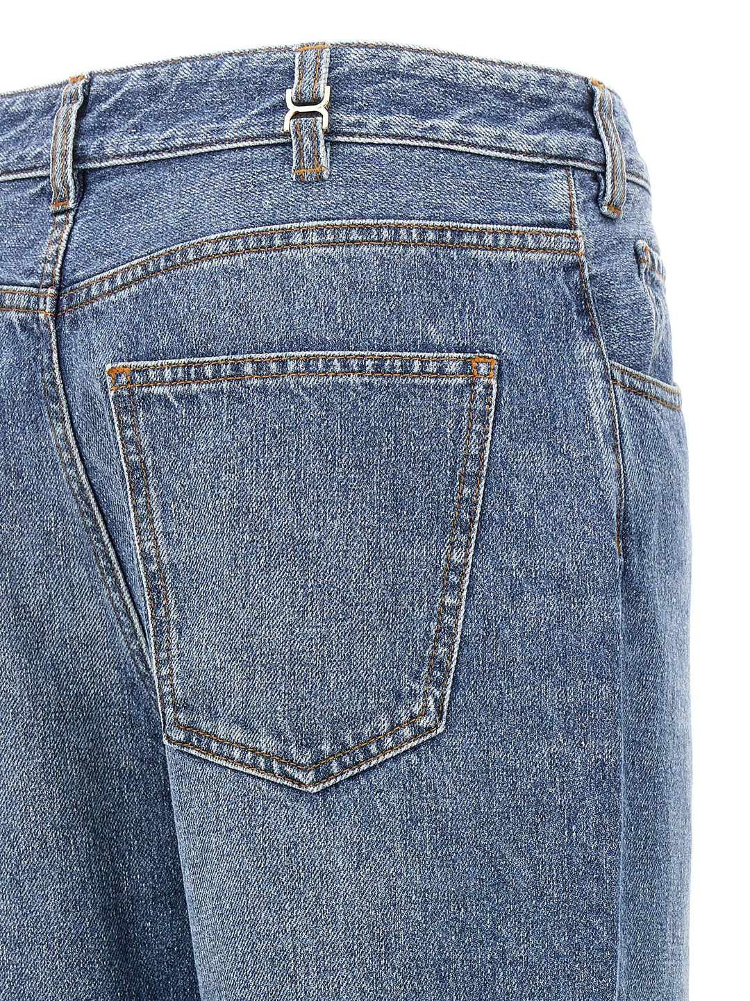Chloé Blue Cotton High-Waisted Jean