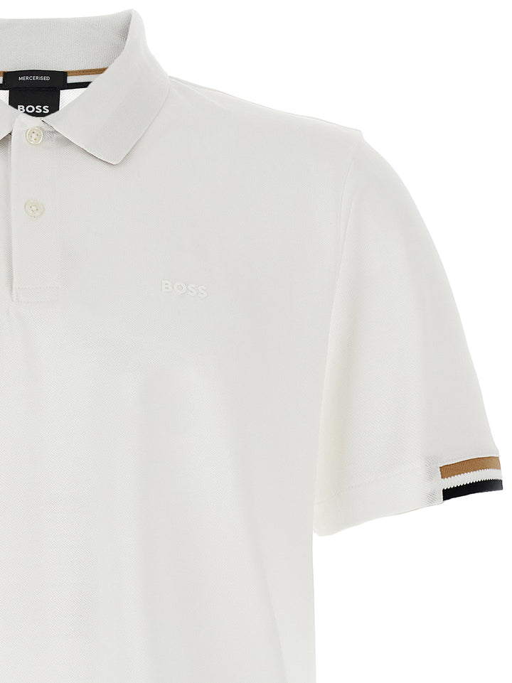 Hugo Boss White Cotton Polo Shirt