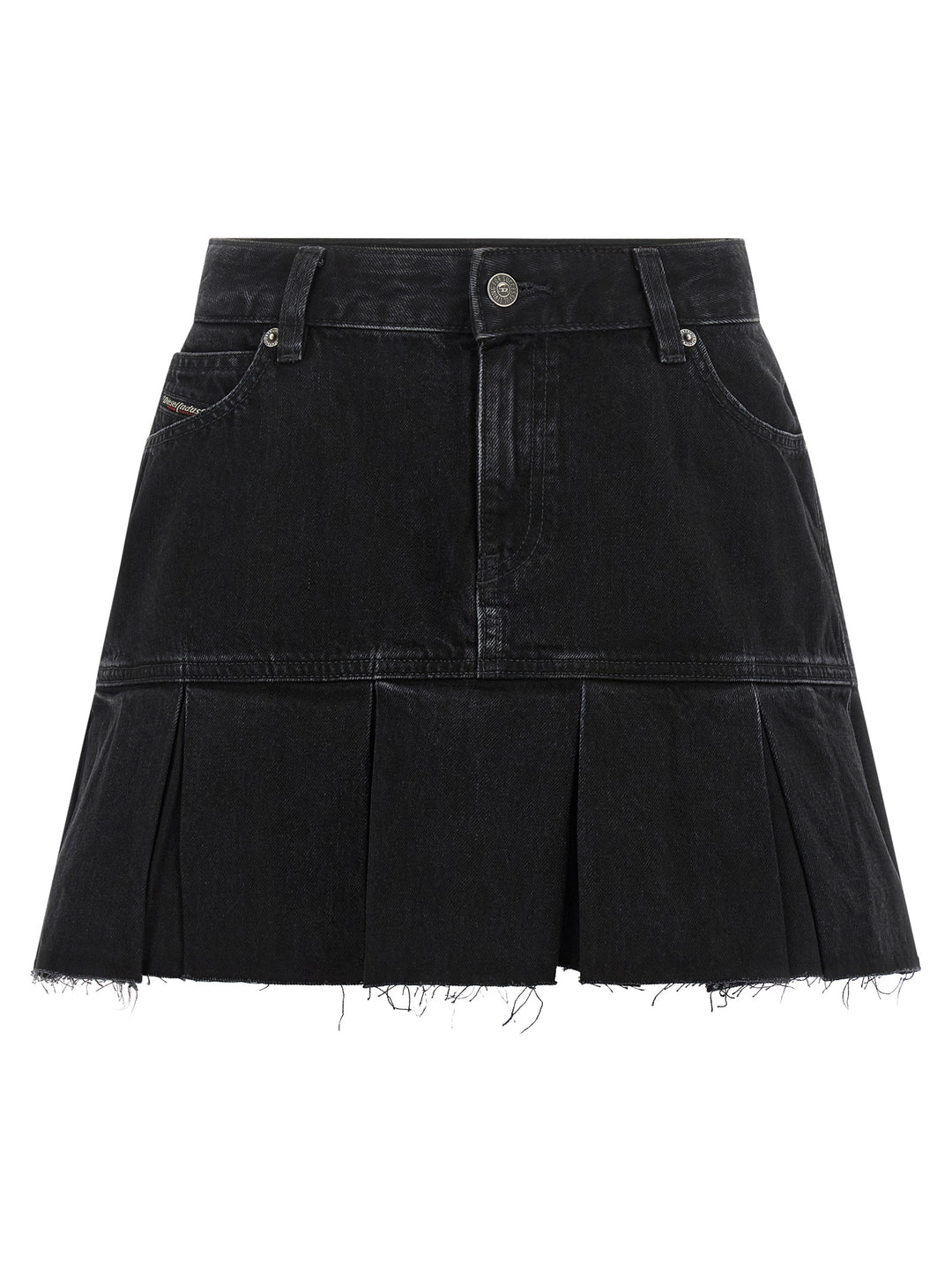 Diesel Blue Cotton Long Skirt