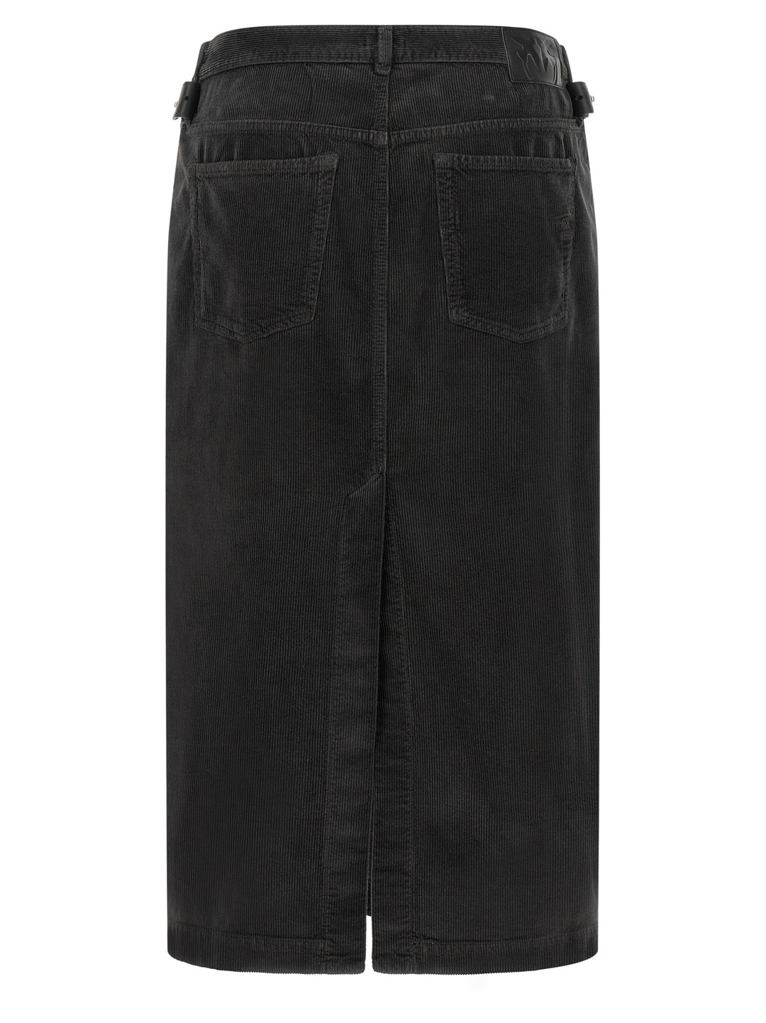PINKO Black Cotton Midi Skirt