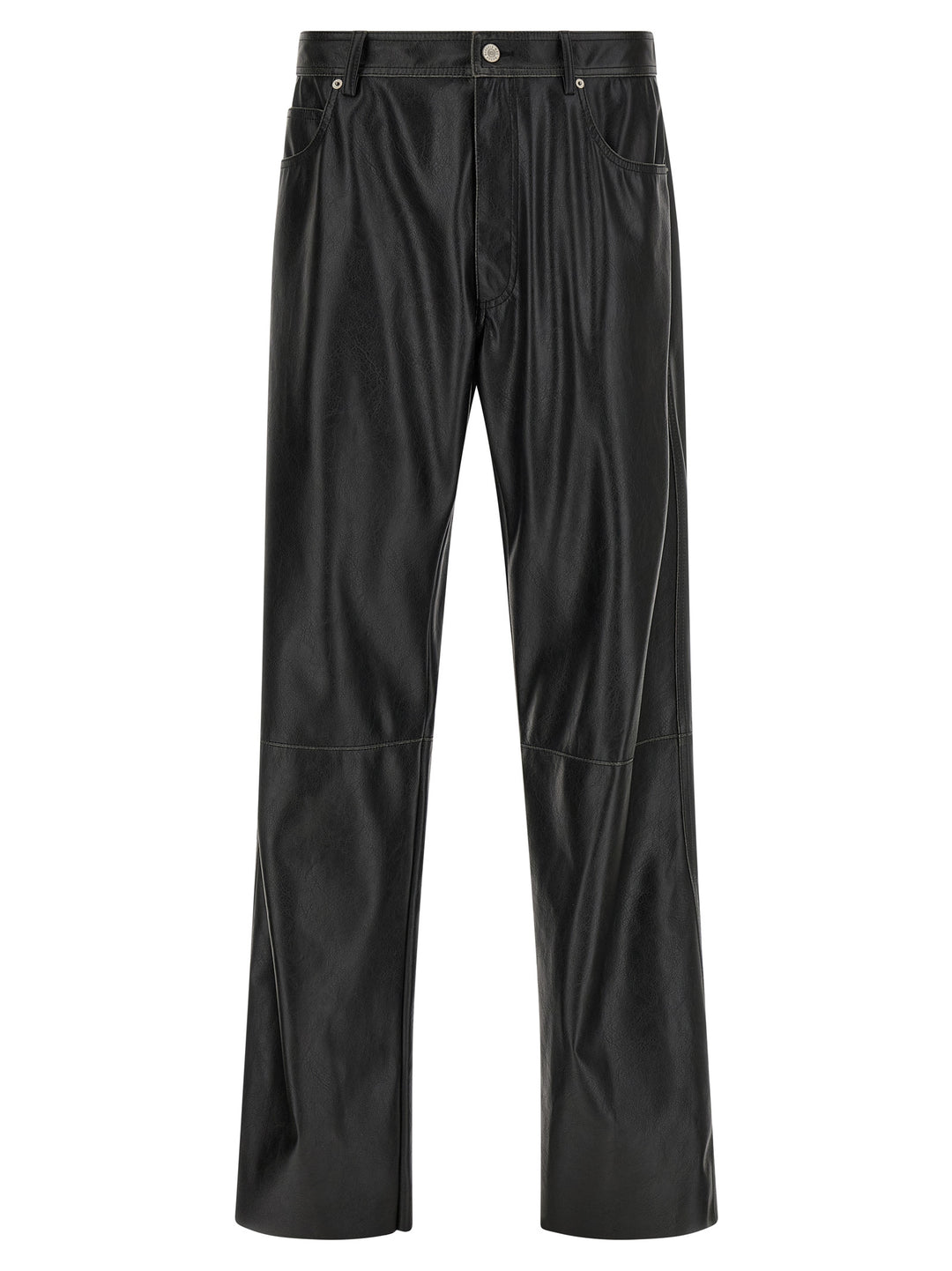 MM6 Maison Margiela Black Polyester Casual Pants