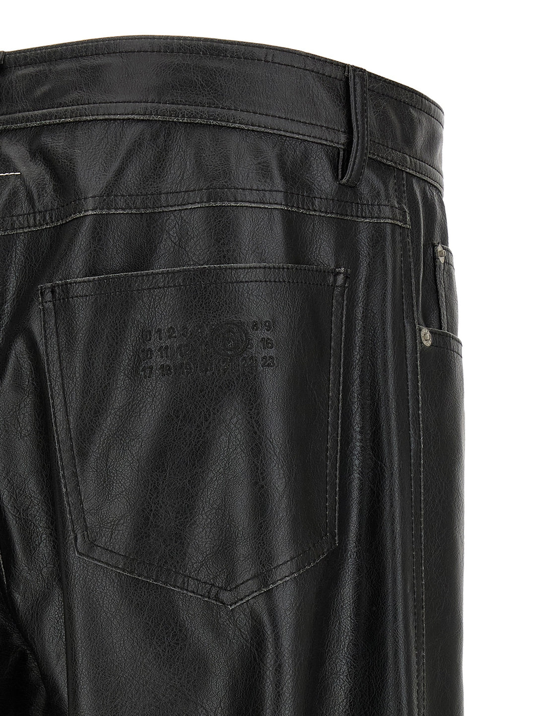 MM6 Maison Margiela Black Polyester Casual Pants