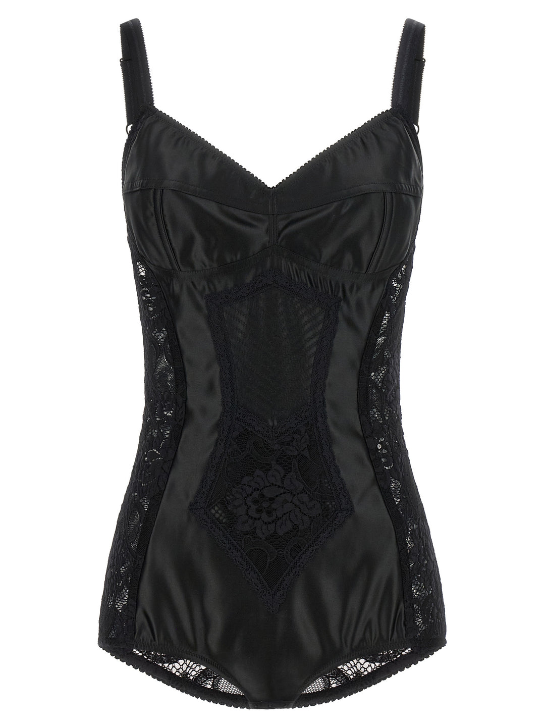 Dolce &amp; Gabbana Black Polyamide Bodysuit