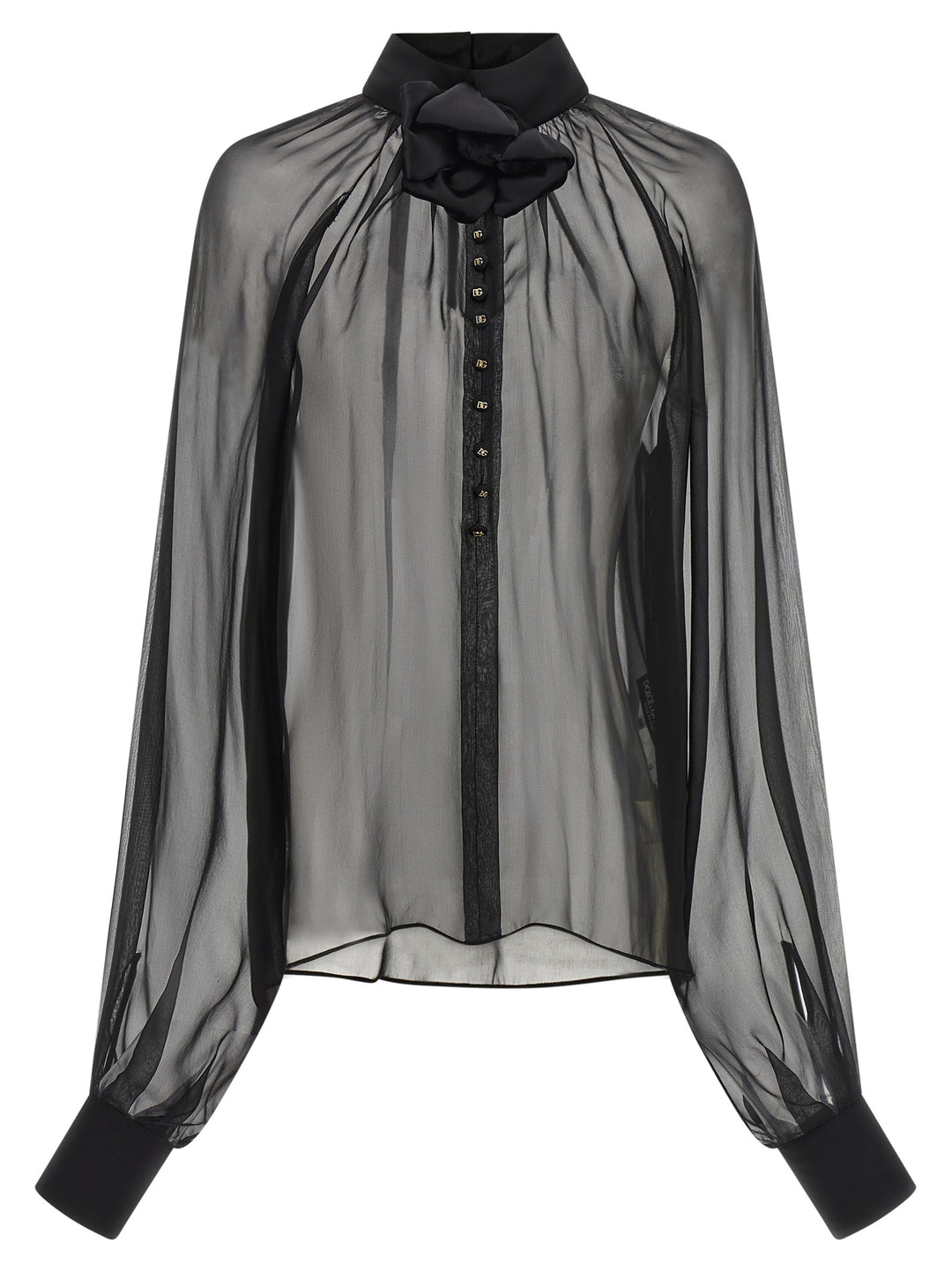 Dolce &amp; Gabbana Black Silk Blouse