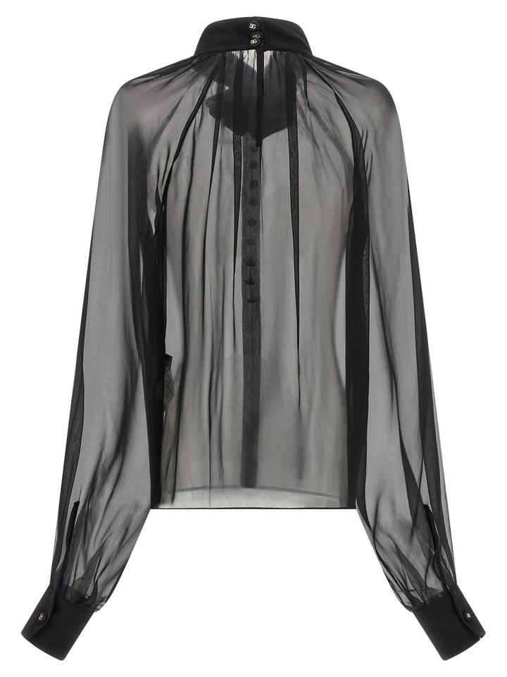 Dolce &amp; Gabbana Black Silk Blouse